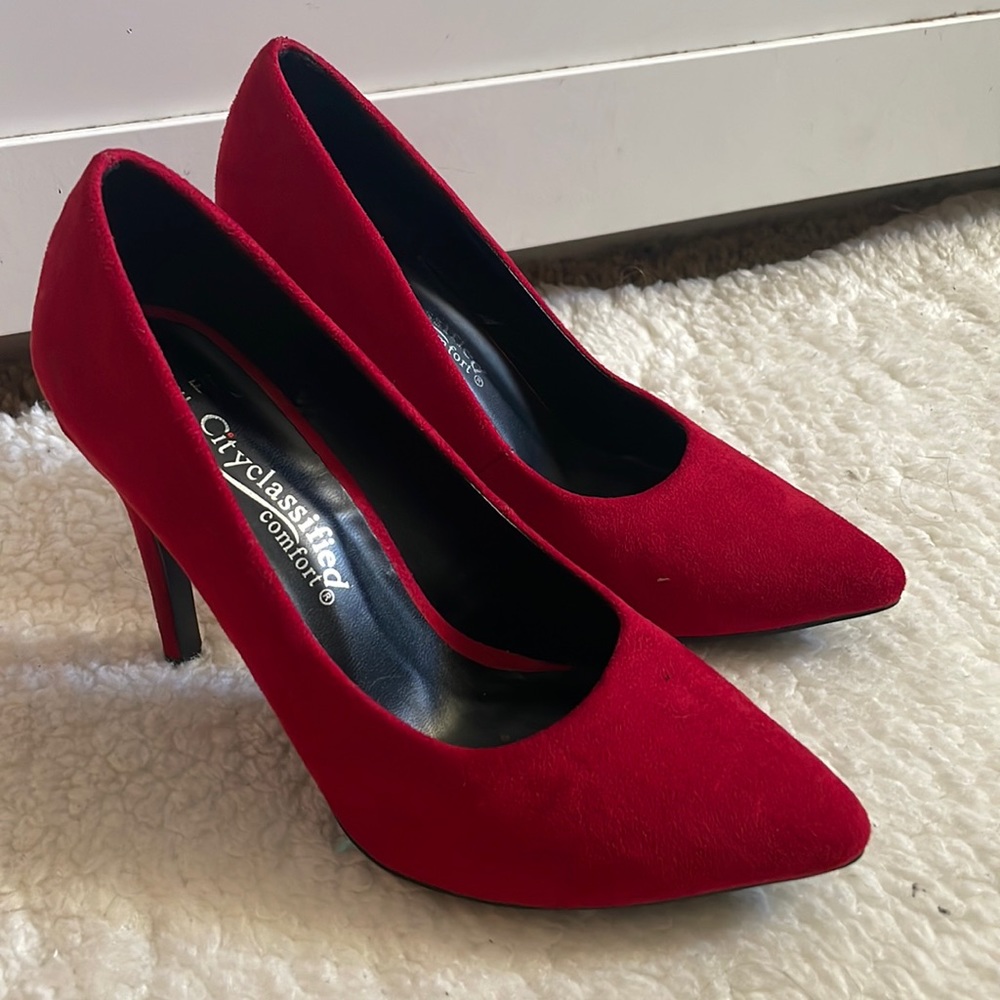 Red Suede Heels